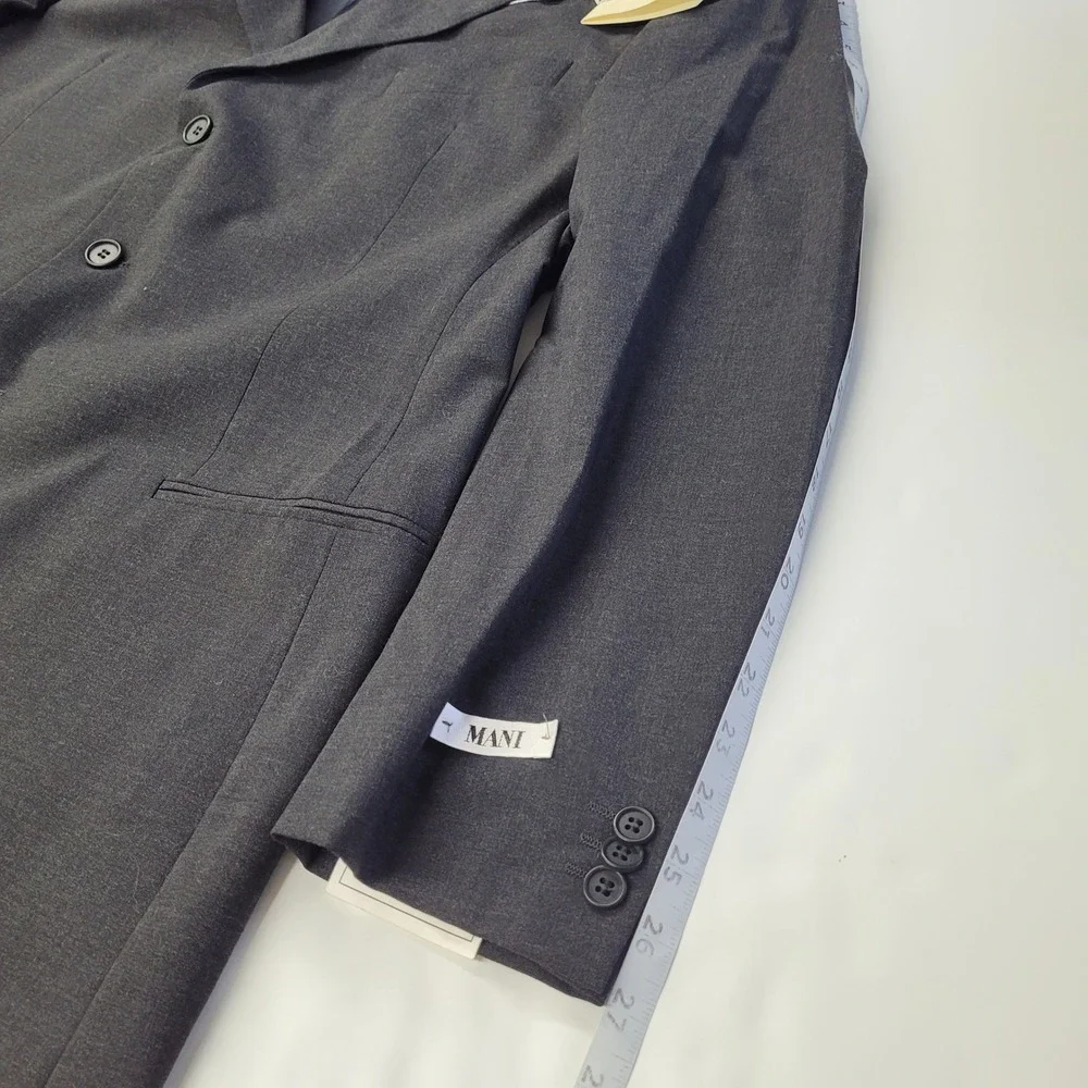 MANI Suit Men's 46R/W41‎ Gray Wool Union Made in USA New Line Dillard's $695